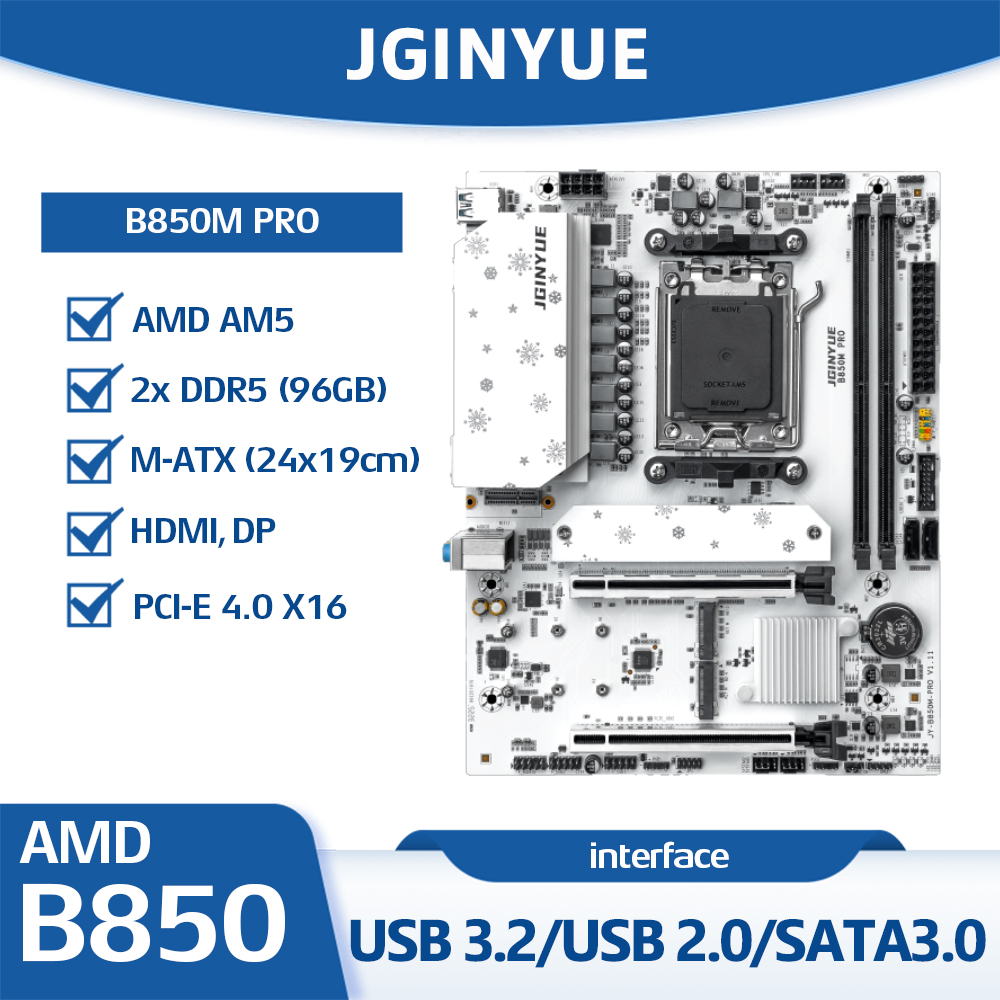 JGINYUE B850M PRO Motherboard  - đánh giá và giá Am5 Micro Atx Pcie 5.0 Motherboard